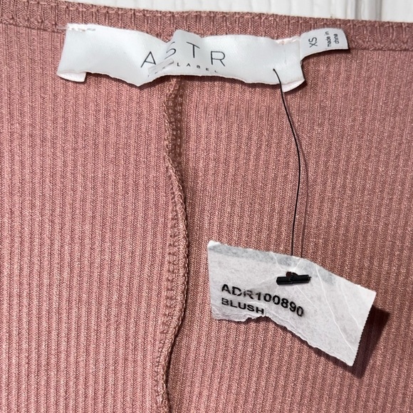 NEW ASTR The Label Blush Pink Hoo & Eye Corset Bodycon Long Sleeve Mini Dress XS - Picture 7 of 10